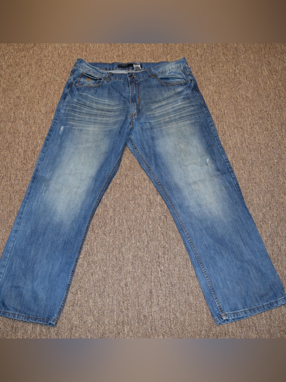 Rocawear Original Fit Blue Denim Jeans Distressed Baggy 38x30